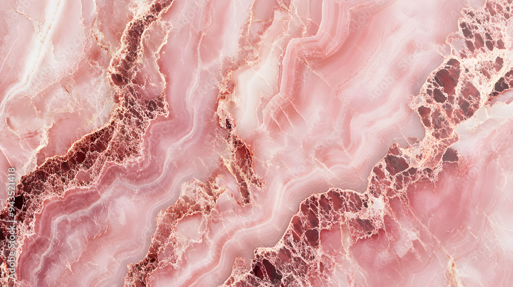 Poster soft pink marble texture features intricate veining and subtle gradients creating an elegant, luxuri