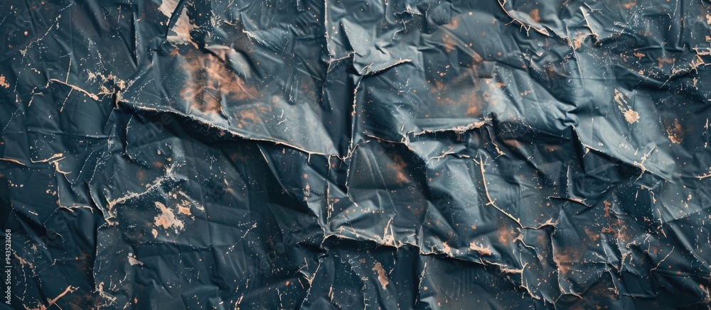 Poster Worn out plastic tarp with an interesting texture perfect for rustic backgrounds in photos with copy space image