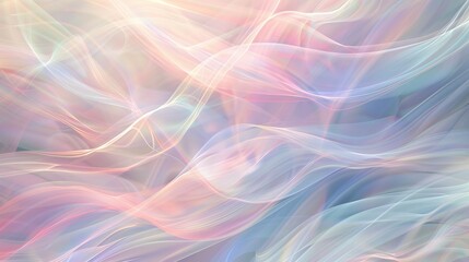 Obraz premium Abstract Wave Patterns with Light Trails and Soft Pastel Colors