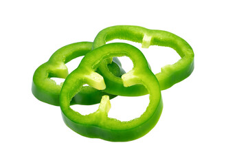 Sliced green pepper transparent png