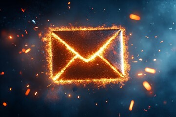 Email security alert  protect against spam viruses and junk mail threats in your inbox