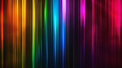 Abstract Rainbow Stripes Digital Artwork
