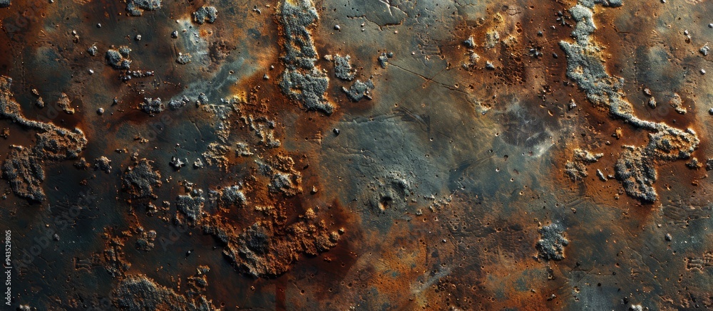 Leinwandbilder a rusty weathered plate textured with corrosion creates a striking image for presentation background