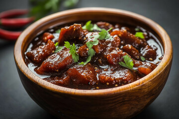 Andhra Spicy Avakaya Raw Mango Pickle, Popular Indian Food