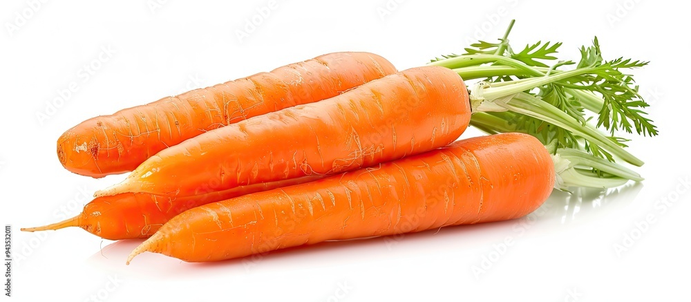 Fototapete carrots displayed on a blank canvas with copy space image