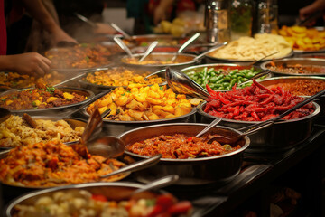 Obraz premium Indian Food Catering