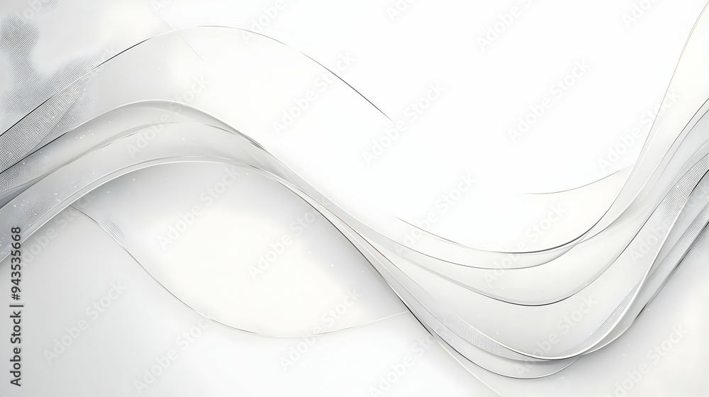Poster abstract white wave background with subtle sparkle