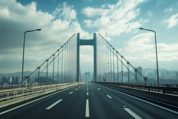 Futuristic bridge highway symbolizing business connectivity and global networking opportunities