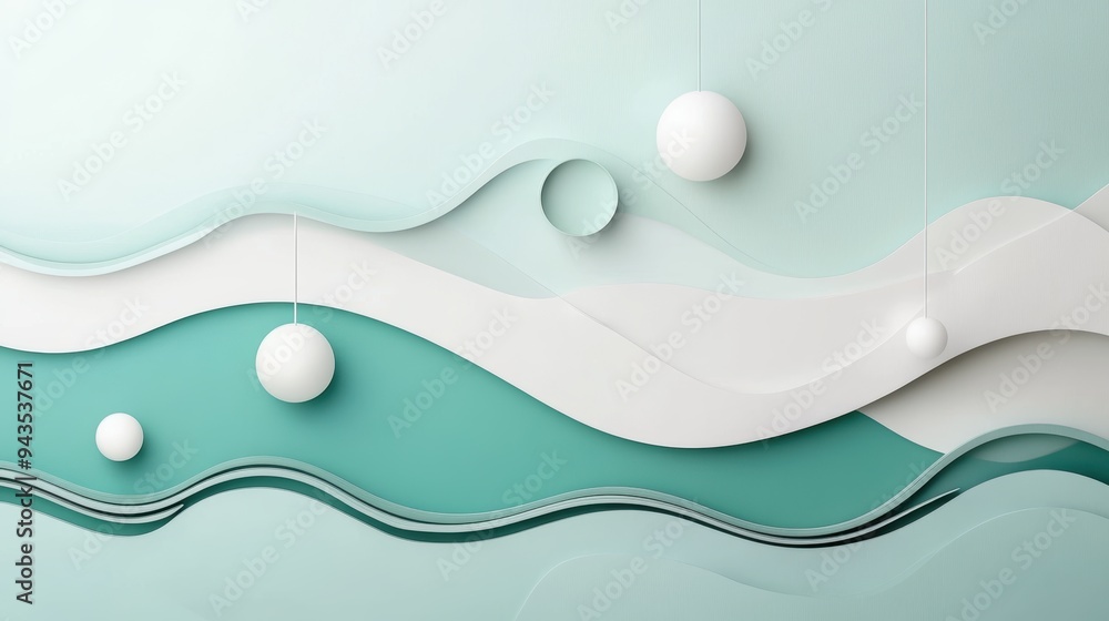 Poster a minimalist abstract composition of geometric shapes and flowing lines, representing the constant f