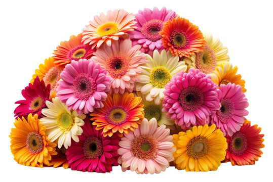 Gerbera, Orange fower isolated on white background.
