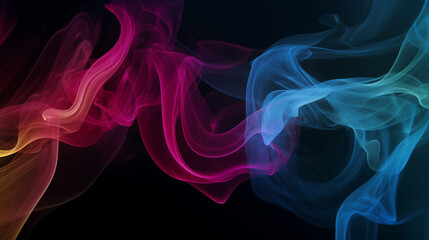 Obraz premium Vibrant Smoke Swirls in Dark Setting