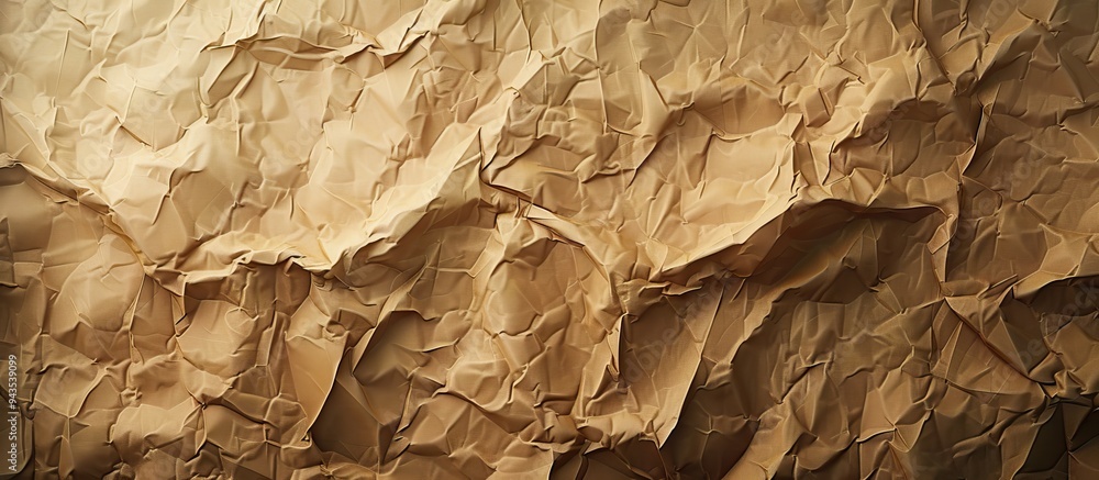 Leinwandbilder old paper texture with crumpled brown surface perfect for background featuring a copy space image