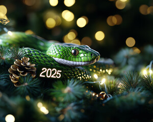 Fototapeta premium Christmas Tree background. Happy new year backdrop. Celebrating winter holidays card template.