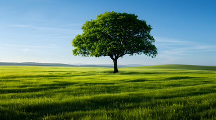 Fototapeta premium Couple Trees That Are The Grass