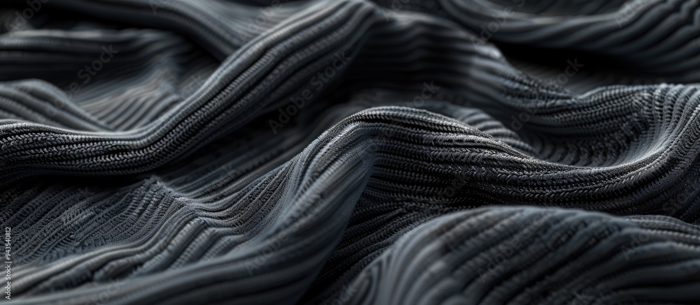 Aufkleber Background with folds showcasing the texture of a stylish knitted fabric ideal for copy space image