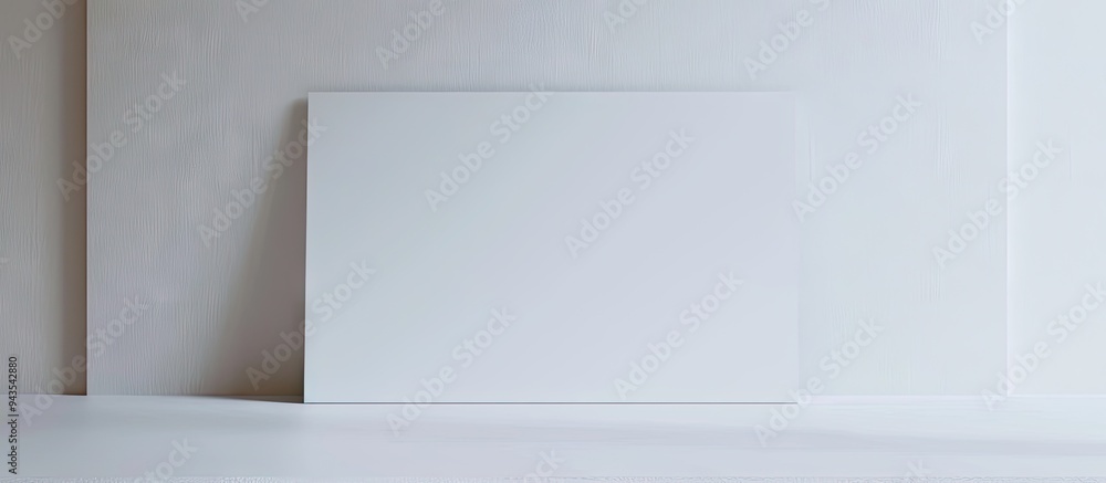 Aufkleber a white paper on a clear white backdrop perfect for a copy space image
