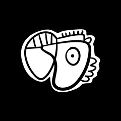 Illustration of a cute irregular shape icon.