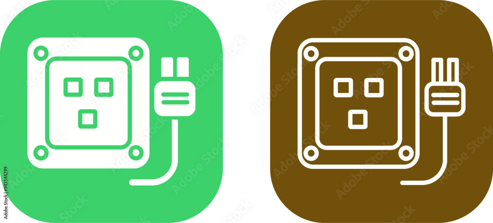 Poster socket vector icon