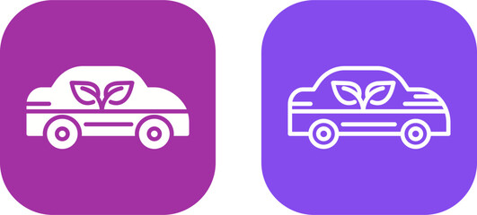 Ecology Car Vector Icon