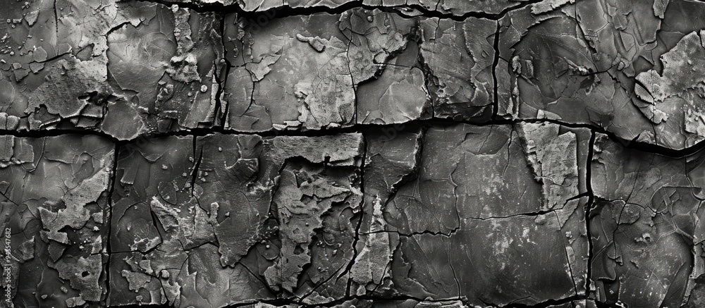 Aufkleber black and white grunge stonewall with copy space image showing weathered texture