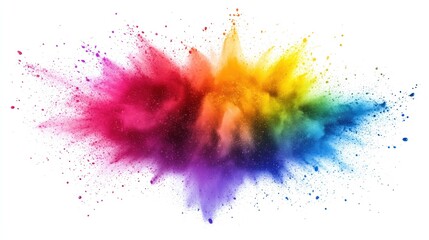 Abstract Colorful Explosion of Powder