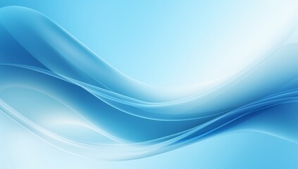 Abstract Blue Wave Background - Digital Art Design