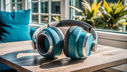 big headphones on the table