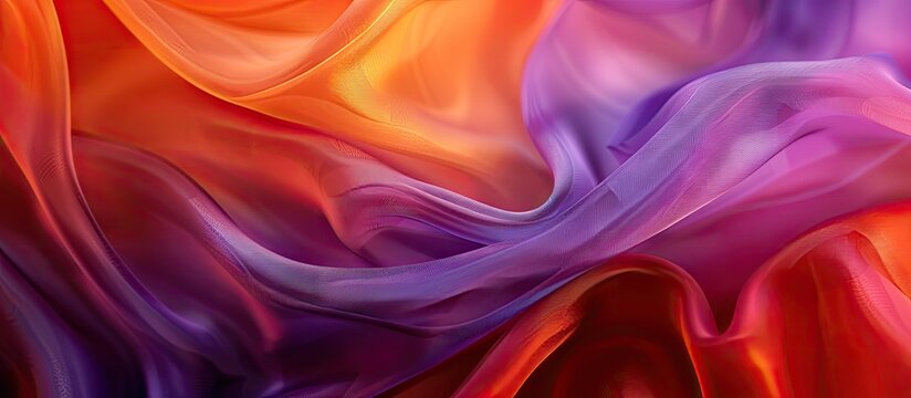 Vibrant fabric layers create an appealing pattern in a copy space image