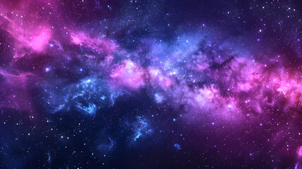 Naklejka premium Space background with realistic nebula and shining stars.