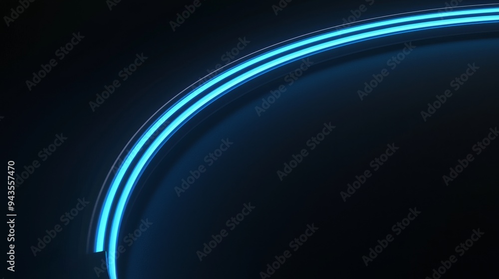 Poster this is a 3d render of a motion line of speed and power. a high-speed beam of light with curve movem