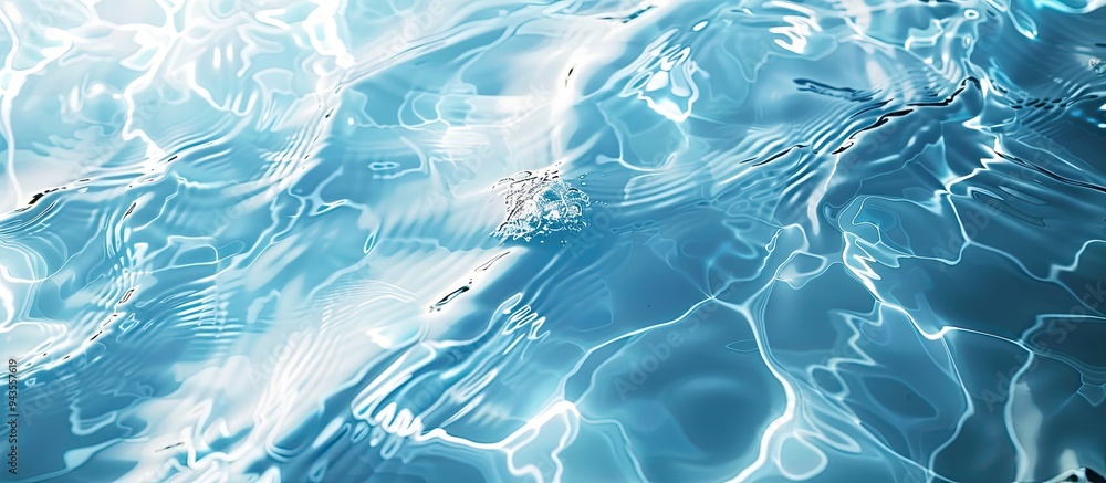 Poster blue and white pool water creating a soothing backdrop with copy space image