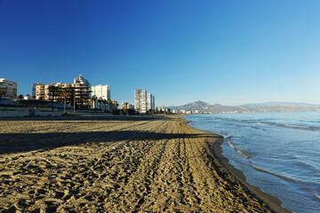 The panorama of San Juan beach in Alicante, Spain	