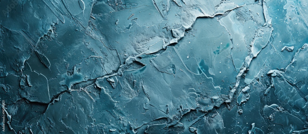 Aufkleber a close up of a grainy blue concrete studio wall with copy space image for product placement or webs