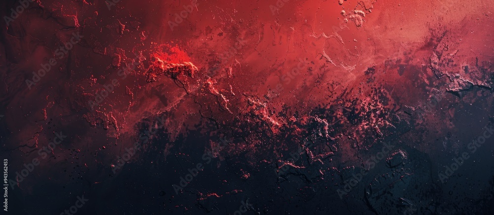 Poster abstract background with a red and black color gradient featuring a grainy texture effect suitable f