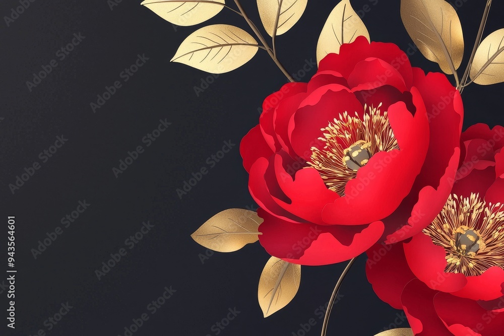 Wall mural Stylish oriental flower background for covers, wall art, invitations, fabrics, posters, canvas prints.