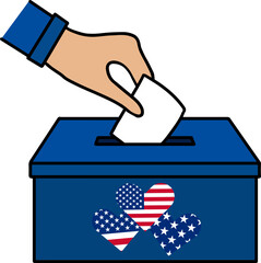 Start VOTE design concept of American election.