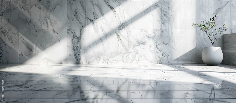 Aufkleber interior decor with white marble flooring provides a sophisticated backdrop for merchandise display 