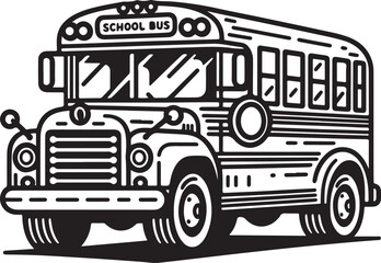 Illustration of a school bus. Back to School Bus.