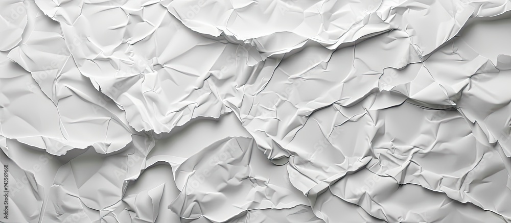 Fototapete a poster background with a textured white paper showing creases and wrinkles is ideal for images wit