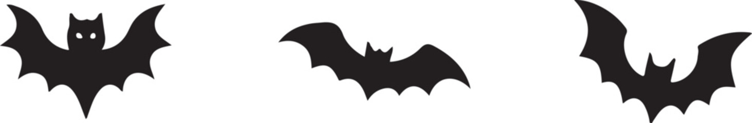 Bat Silhouette Icon.