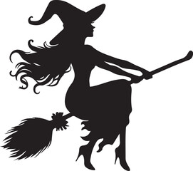 Vector Graphic of  Witch's Flying Broomstick