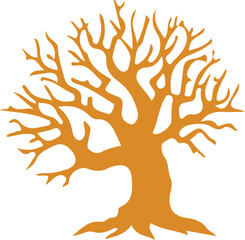 Halloween tree silhouette  icon.