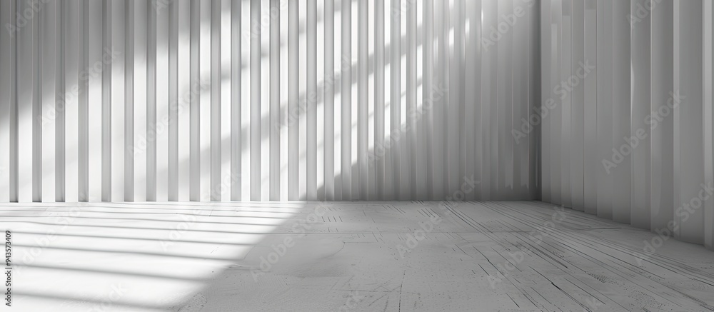 Poster a textured light gray striped wallpaper serves as a backdrop with ample copy space for adding text i