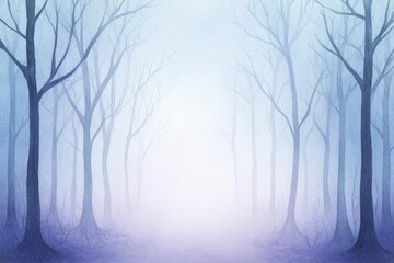 Enchanted Haunted Forest Scene Illustrated in Lush Watercolor Style