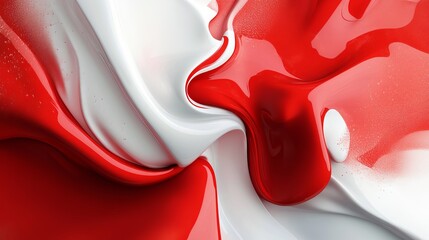 Abstract modern background design featuring a blend of vibrant red and white hues, creating a captivating and dynamic composition