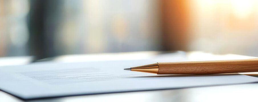 Detailed view of a management report being meticulously reviewed, capturing the essence of administrative thoroughness