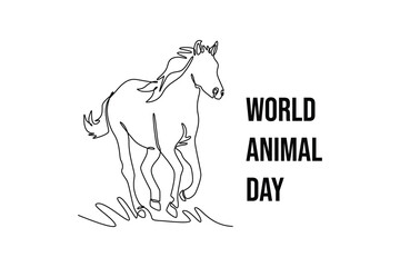 Simple continuous line drawing off animals group. Animals minimalist concept. Single line draw design vector