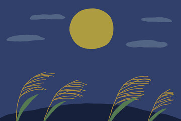 This is an illustration of an autumn evening scene.
