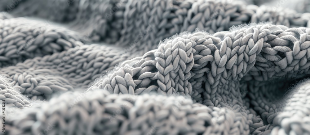 Aufkleber close up of textured knitted jersey background perfect for a copy space image