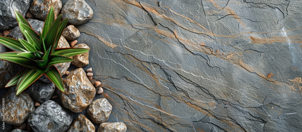 Poster altered color scheme on a natural stone surface showcasing decorative stone texture with copy space 
